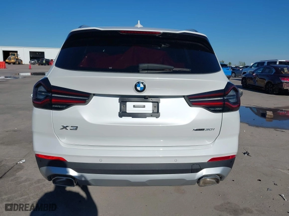 2023 BMW X3 xDrive30i with VIN 5UX53DP06P9R03848, listed as a IAAI auction lot 40777383 with 4,377 mi miles. Bid and sale history available at carsss.com. Image 17.