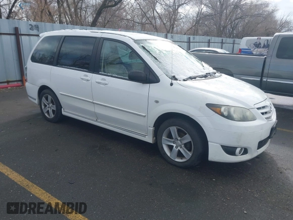 2005 Mazda MPV LX with VIN JM3LW28J650541962, listed as a IAAI auction lot 41797934 with Not Provided miles. Bid and sale history available at carsss.com. Image 1.