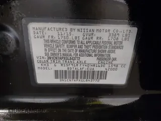 2016 Nissan Versa SV with VIN 3N1CN7APXGL843772, listed as a IAAI auction lot 42003887 with 102,041 mi miles. Bid and sale history available at carsss.com. Image 9.