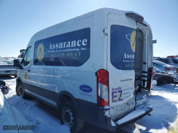 2020 Ford Transit Cargo Van with VIN 1FTBR1C84LKB29132, listed as a Copart auction lot 44120215 with 62,317 mi miles and Salvage Title. Bid and sale history available at carsss.com. Image 2.