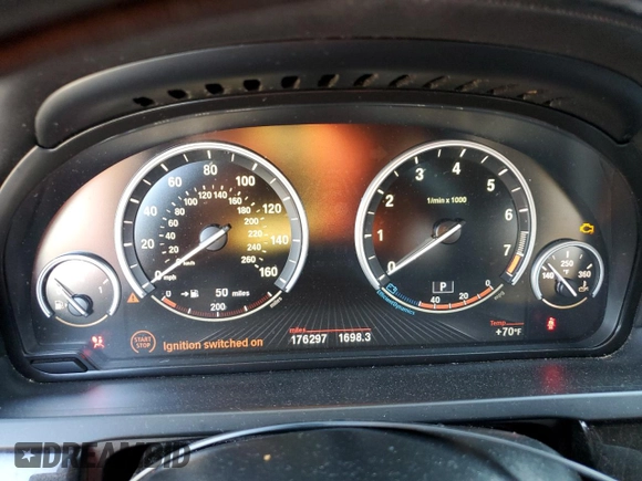 2013 BMW 7 Series 750Li with VIN WBAYE8C53DDE22191, listed as a Copart auction lot 58224424 with 176,297 mi miles and Salvage title. Bid and sale history available at DreamBid. Image 9.