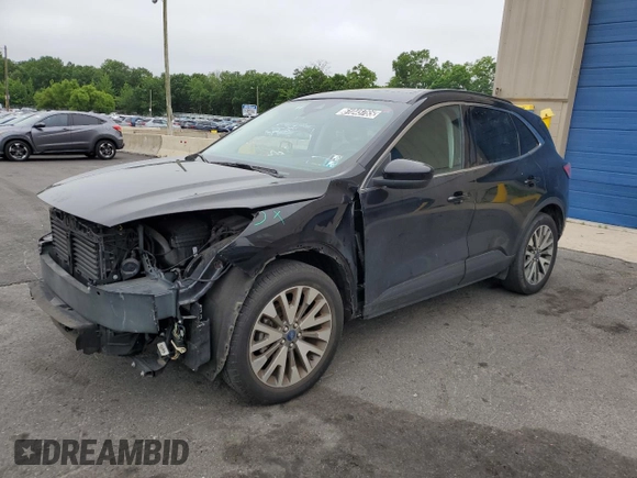 2021 Ford Escape Titanium with VIN 1FMCU9J97MUA58524, listed as a Copart auction lot 61045765 with 91,575 mi miles and Clean title. Bid and sale history available at DreamBid. Image 1.