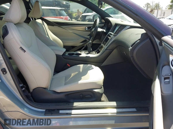 2018 Infiniti Q60 Luxe with VIN JN1EV7EK7JM340821, listed as a IAAI auction lot 42139185 with 59,407 mi miles and . Bid and sale history available at DreamBid. Image 5.