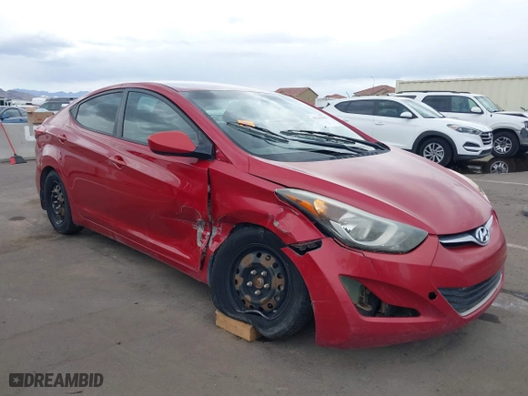 2016 Hyundai Elantra SE with VIN KMHDH4AE1GU523473, listed as a IAAI auction lot 41763590 with 195,597 mi miles. Bid and sale history available at carsss.com. Image 6.