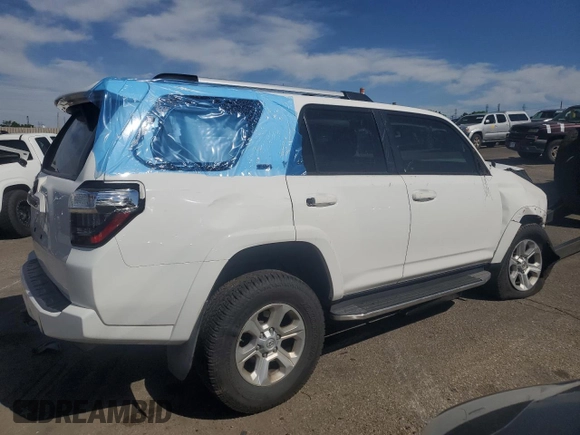2019 Toyota 4Runner SR5 with VIN JTEBU5JR2K5644916, listed as a Copart auction lot 56543315 with 92,218 mi miles and Salvage title. Bid and sale history available at DreamBid. Image 3.