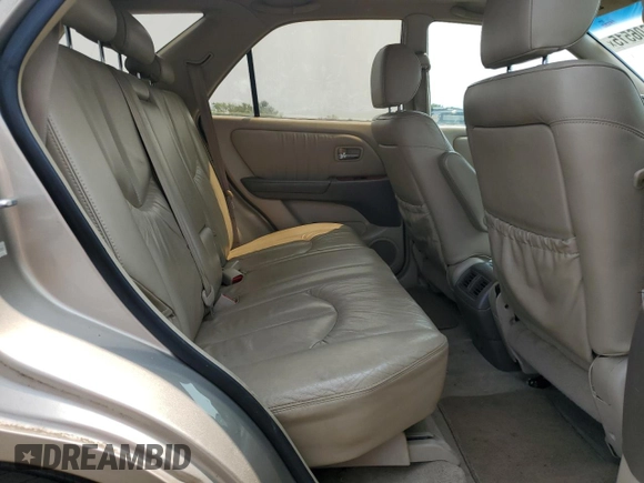 2003 Lexus RX 300 with VIN JTJHF10UX30293787, listed as a Copart auction lot 59606515 with 110,387 mi miles and Salvage title. Bid and sale history available at DreamBid. Image 11.