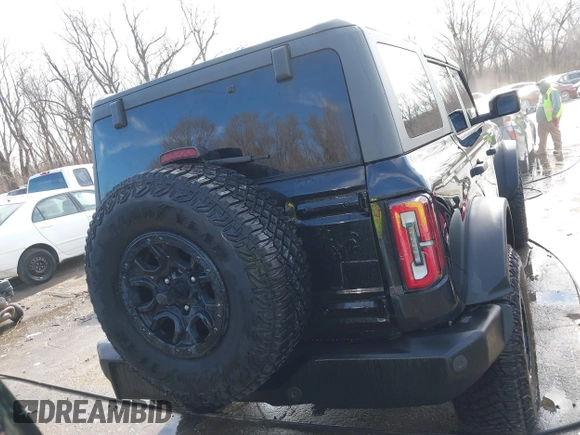 2023 Ford Bronco with VIN 1FMEE5DP9PLB82362, listed as a IAAI auction lot 41443809 with 13,567 mi miles and . Bid and sale history available at DreamBid. Image 16.
