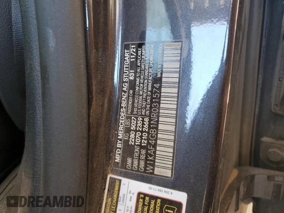 2022 Mercedes-Benz C 300 with VIN W1KAF4GB1NR031574, listed as a Copart auction lot 77118644 with Not Provided miles and Clean Title. Bid and sale history available at DreamBid. Image 13.