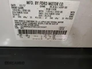 2017 Ford Explorer Sport with VIN 1FM5K8GT9HGD15327, listed as a Copart auction lot 46400435 with 276,393 mi miles and Salvage Title. Bid and sale history available at DreamBid. Image 13.