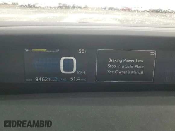 2020 Toyota Prius L Eco с VIN JTDKARFU1L3121224, выставлен на аукционе Copart как лот 56697845 с пробегом 94 621 миль миль и Списание • Salvage title. История ставок и продаж доступна на DreamBid. Изображение 9.
