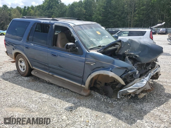 2002 Ford Expedition Eddie Bauer with VIN 1FMRU17L32LA47862, listed as a Copart auction lot 60877275 with Not provided miles and Salvage title. Bid and sale history available at DreamBid. Image 4.