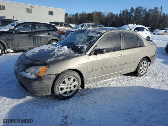 2003 Honda Civic LX with VIN 2HGES16603H944822, listed as a Copart auction lot 42125505 with 235,352 mi miles and Salvage Title. Bid and sale history available at carsss.com. Image 1.