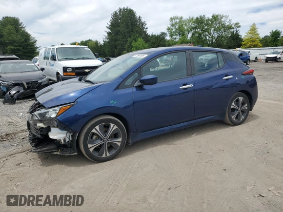 2020 Nissan LEAF SV with VIN 1N4AZ1CP7LC306789, listed as a Copart auction lot 57294585 with 55,326 mi miles and Salvage title. Bid and sale history available at DreamBid. Image 1.