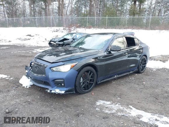 2017 Infiniti Q50 3.0t Premium with VIN JN1EV7AR5HM837024, listed as a IAAI auction lot 41027425 with 105,743 mi miles. Bid and sale history available at carsss.com. Image 17.