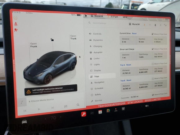 2024 Tesla Model Y Long Range с VIN 7SAYGDEE0RF990269, выставлен на аукционе Copart как лот 43636615 с пробегом 31 740 миль миль и Списание • Salvage title. История ставок и продаж доступна на DreamBid. Изображение 9.