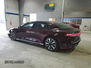 2023 Lucid Air Pure with VIN 50EA1PFA0PA006262, listed as a Copart auction lot 48882515 with 32,942 mi miles and Salvage Title. Bid and sale history available at carsss.com. Image 2.