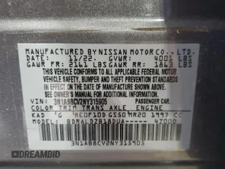 2022 Nissan Sentra SV with VIN 3N1AB8CV2NY315905, listed as a Copart auction lot 55638945 with 43,416 mi miles and Salvage Title. Bid and sale history available at DreamBid. Image 13.
