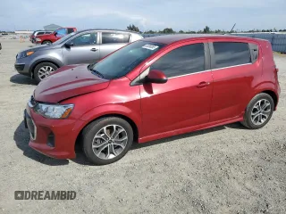 2019 Chevrolet Sonic LT with VIN 1G1JD6SB0K4110478, listed as a Copart auction lot 53396365 with 43,564 mi miles and Salvage title. Bid and sale history available at DreamBid. Image 1.