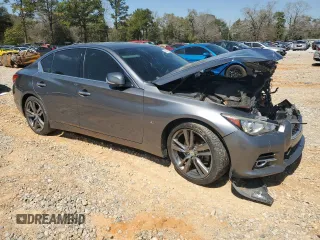 2015 Infiniti Q50 Premium with VIN JN1BV7APXFM348648, listed as a Copart auction lot 48881825 with 163,955 mi miles and Salvage Title. Bid and sale history available at carsss.com. Image 4.