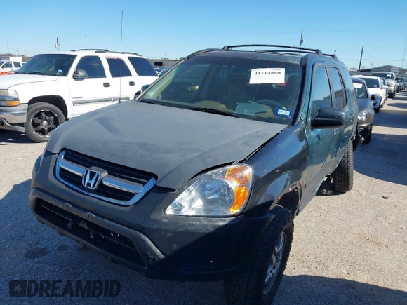 2002 Honda CR-V EX with VIN JHLRD78842C040973, listed as a IAAI auction lot 41214880 with 153,429 mi miles and . Bid and sale history available at DreamBid. Image 2.
