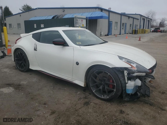 2018 Nissan 370Z Coupe Sport Tech with VIN JN1AZ4EH1JM572711, listed as a Copart auction lot 48845395 with 0 mi miles and Salvage Title. Bid and sale history available at carsss.com. Image 4.