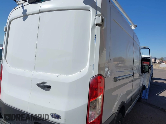 2023 Ford Transit Cargo with VIN 1FTBR1C80PKA15201, listed as a IAAI auction lot 41842600 with 19,052 mi miles. Bid and sale history available at carsss.com. Image 4.
