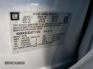 2018 GMC Acadia Denali with VIN 1GKKNXLS3JZ117430, listed as a Copart auction lot 51213035 with 103,207 mi miles and Clean Title. Bid and sale history available at DreamBid. Image 14.
