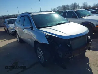 2015 Chevrolet Traverse LT z VIN 1GNKRHKD5FJ139404, wystawiony jako IAAI lot #41744152 z przebiegiem 54 887 mil mil oraz . Historia ofert i sprzedaży dostępna na DreamBid. Obrazek 1.