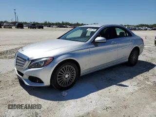 2015 Mercedes-Benz C-Class C 300 Luxury with VIN 55SWF4KB5FU019618, listed as a Copart auction lot 48504765 with 124,260 mi miles and Salvage Title. Bid and sale history available at carsss.com. Image 1.