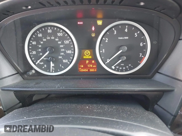 2006 BMW 5 Series 525i with VIN WBANE53586CK79763, listed as a IAAI auction lot 41376038 with 109,494 mi miles. Bid and sale history available at carsss.com. Image 7.