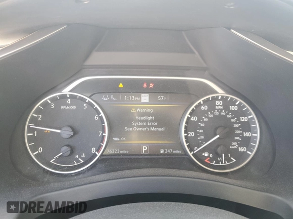 2020 Nissan Murano SL with VIN 5N1AZ2CJ1LN108365, listed as a Copart auction lot 43200595 with 76,323 mi miles and Salvage title. Bid and sale history available at DreamBid. Image 9.