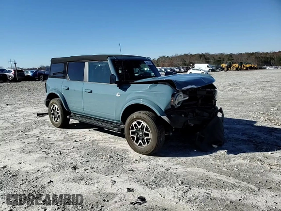 2022 Ford Bronco with VIN 1FMDE5DH7NLB59776, listed as a Copart auction lot 84913034 with 35,035 mi miles and Salvage Title. Bid and sale history available at DreamBid. Image 12.