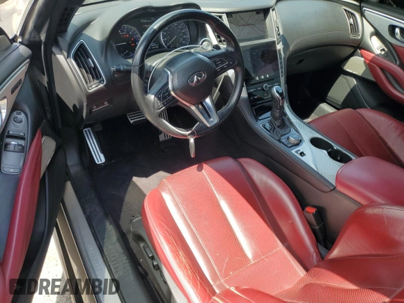 2017 Infiniti Q60 Sport with VIN JN1EV7EK5HM363508, listed as a Copart auction lot 52693455 with 120,435 mi miles and Salvage Title. Bid and sale history available at DreamBid. Image 8.