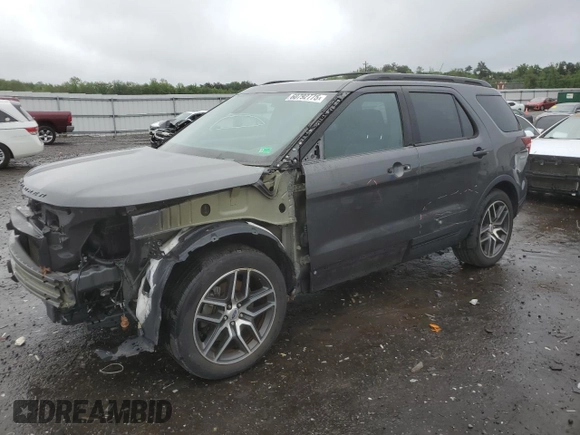 2019 Ford Explorer Sport with VIN 1FM5K8GT5KGA35458, listed as a Copart auction lot 60792775 with 58,540 mi miles and Salvage title. Bid and sale history available at DreamBid. Image 1.