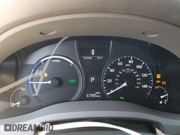 2013 Lexus RX 450h with VIN JTJZB1BA6D2411861, listed as a Copart auction lot 47076405 with 67,985 mi miles and Clean title. Bid and sale history available at DreamBid. Image 9.