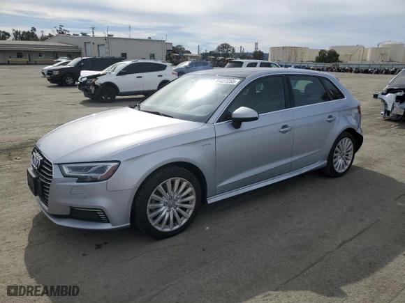 2018 Audi A3 Sportback e-tron Premium Plus with VIN WAUTPBFF0JA056495, listed as a Copart auction lot 45427255 with 107,894 mi miles and Salvage Title. Bid and sale history available at carsss.com. Image 1.