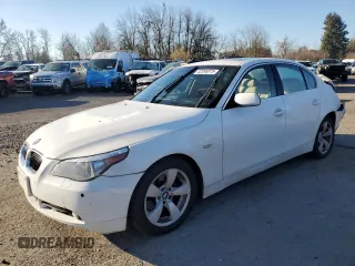2007 BMW 5 Series 530i with VIN WBANE735X7CM49683, listed as a Copart auction lot 42395975 with 154,980 mi miles and Salvage Title. Bid and sale history available at carsss.com. Image 1.