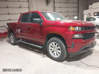 2021 Chevrolet Silverado 1500 Custom with VIN 3GCPYBEK5MG240238, listed as a IAAI auction lot 41952395 with 88,705 mi miles. Bid and sale history available at carsss.com. Image 1.