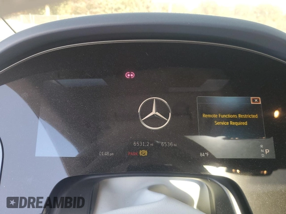 2022 Mercedes-Benz EQS with VIN W1KCG4EB4NA017143, listed as a Copart auction lot 77336514 with 6,536 mi miles and Clean Title. Bid and sale history available at carsss.com. Image 9.