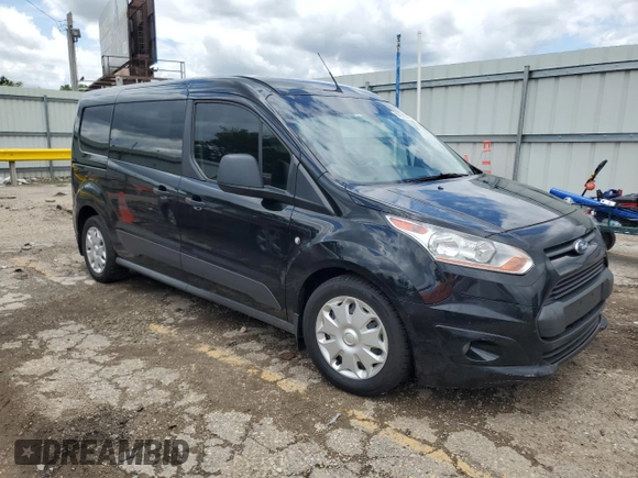 2017 Ford Transit Connect XLT with VIN NM0LS7F79H1324491, listed as a Copart auction lot 60055345 with 128,463 mi miles and Salvage title. Bid and sale history available at DreamBid. Image 4.