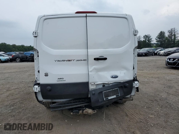 2023 Ford Transit with VIN 1FTBF2YG9PKA02445, listed as a Copart auction lot 64476254 with 24,922 mi miles and Salvage Title. Bid and sale history available at DreamBid. Image 6.