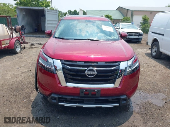 2023 Nissan Pathfinder Platinum with VIN 5N1DR3DJXPC234002, listed as a IAAI auction lot 42480807 with 21,477 mi miles and . Bid and sale history available at DreamBid. Image 12.