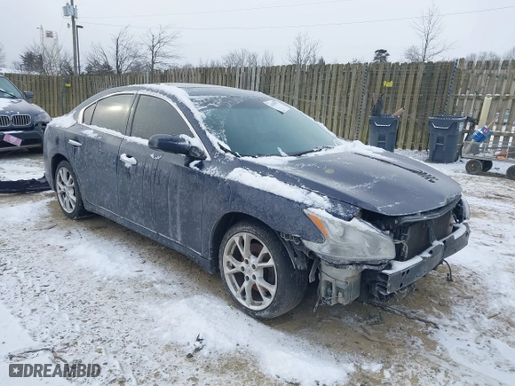 2012 Nissan Maxima 3.5 SV with VIN 1N4AA5AP1CC854269, listed as a IAAI auction lot 41626501 with 187,381 mi miles. Bid and sale history available at carsss.com. Image 1.