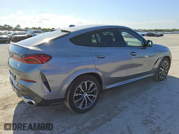 2025 BMW X6 xDrive40i z VIN 5UX33EX02S9W99295, wystawiony jako Copart lot #56997185 z przebiegiem 31 308 mil mil oraz Czysty tytuł • Clean title. Historia ofert i sprzedaży dostępna na DreamBid. Obrazek 3.