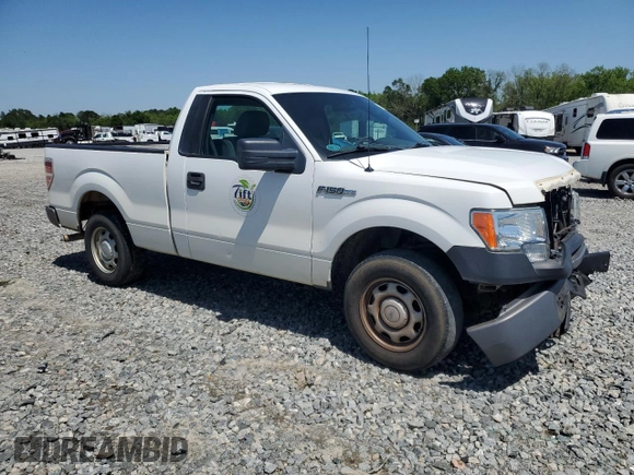 2013 Ford F-150 XL with VIN 1FTMF1CF9DFC58803, listed as a Copart auction lot 52379255 with 76,194 mi miles and Salvage title. Bid and sale history available at DreamBid. Image 4.