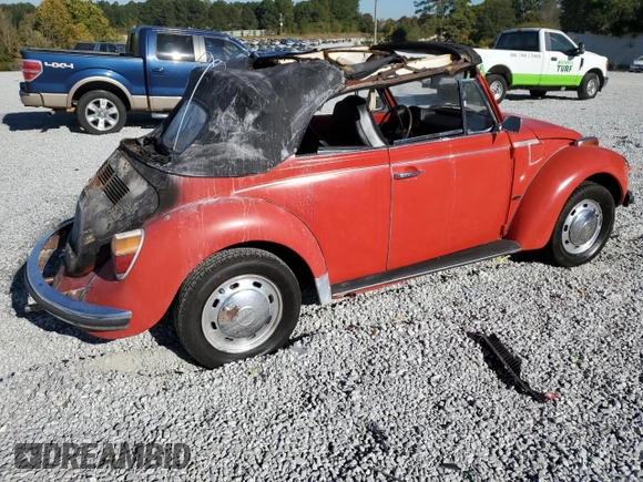1973 Volkswagen Beetle with VIN 1532621381, listed as a Copart auction lot 76467054 with Not Provided miles and Salvage Title. Bid and sale history available at DreamBid. Image 3.