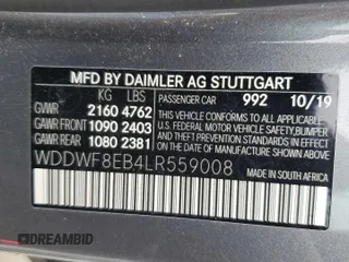 2020 Mercedes-Benz C 300 z VIN WDDWF8EB4LR559008, wystawiony jako Copart lot #57381275 z przebiegiem 74 999 mil mil oraz Szkoda całkowita • Salvage title. Historia ofert i sprzedaży dostępna na DreamBid. Obrazek 12.