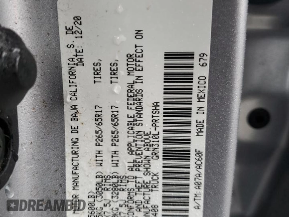 2021 Toyota Tacoma 4WD SR5 with VIN 3TMDZ5BN7MM105408, listed as a Copart auction lot 45128645 with 0 mi miles and Salvage Title. Bid and sale history available at carsss.com. Image 12.