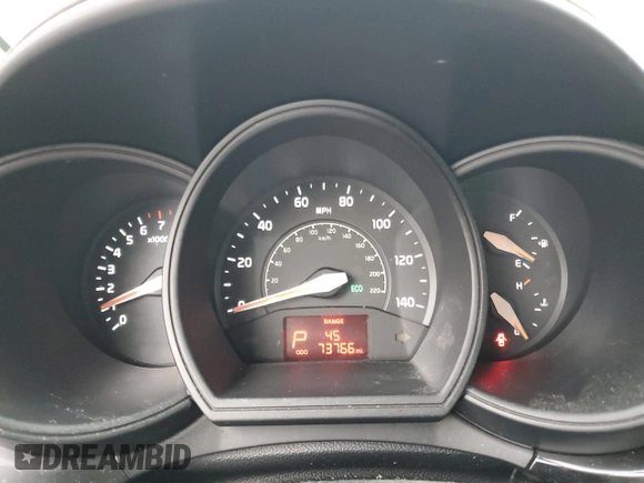 2016 Kia Rio LX with VIN KNADM4A35G6621955, listed as a Copart auction lot 47603935 with 73,766 mi miles and Salvage Title. Bid and sale history available at carsss.com. Image 9.