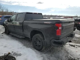 2020 Chevrolet Silverado 1500 Custom Trail Boss with VIN 1GCPYCEF3LZ143725, listed as a Copart auction lot 89216245 with 77,373 mi miles and Salvage Title. Bid and sale history available at DreamBid. Image 2.